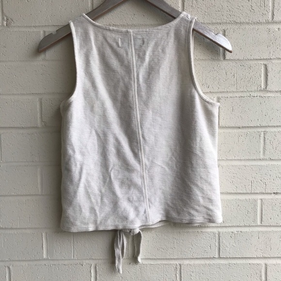 Madewell texture & thread button front tie top - Picture 7 of 8